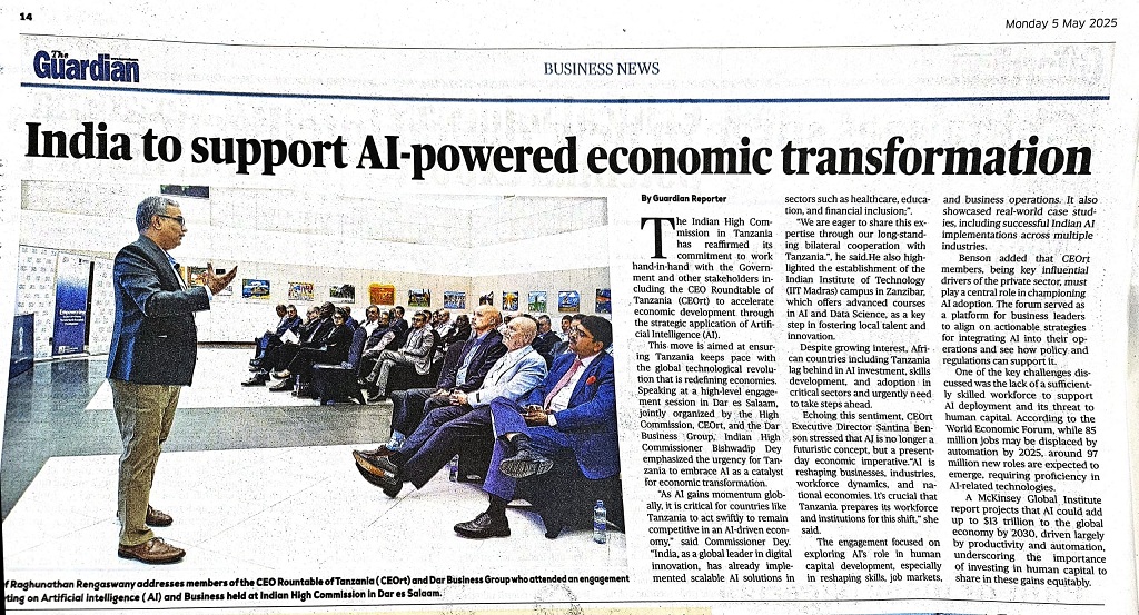 High Commission of India, in collaboration with CEO Roundtable and Dar Business Group, organized a talk on "Artificial I – photo 7